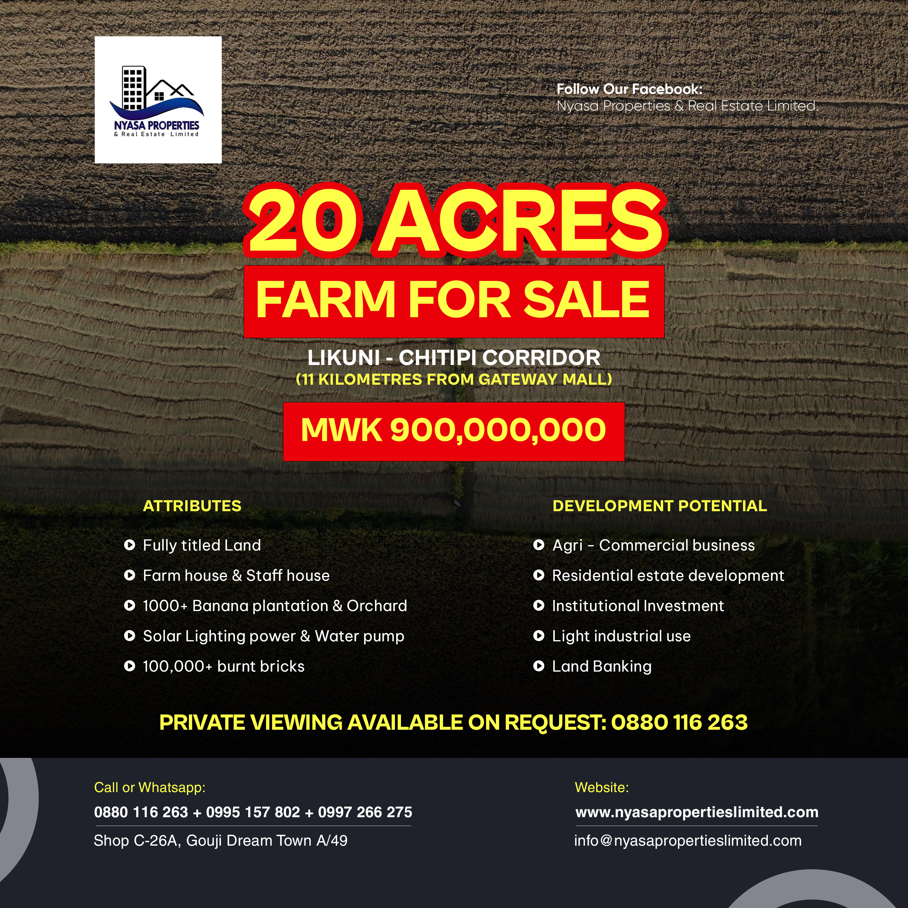 PRIME 20-ACRE DEVELOPMENT LAND