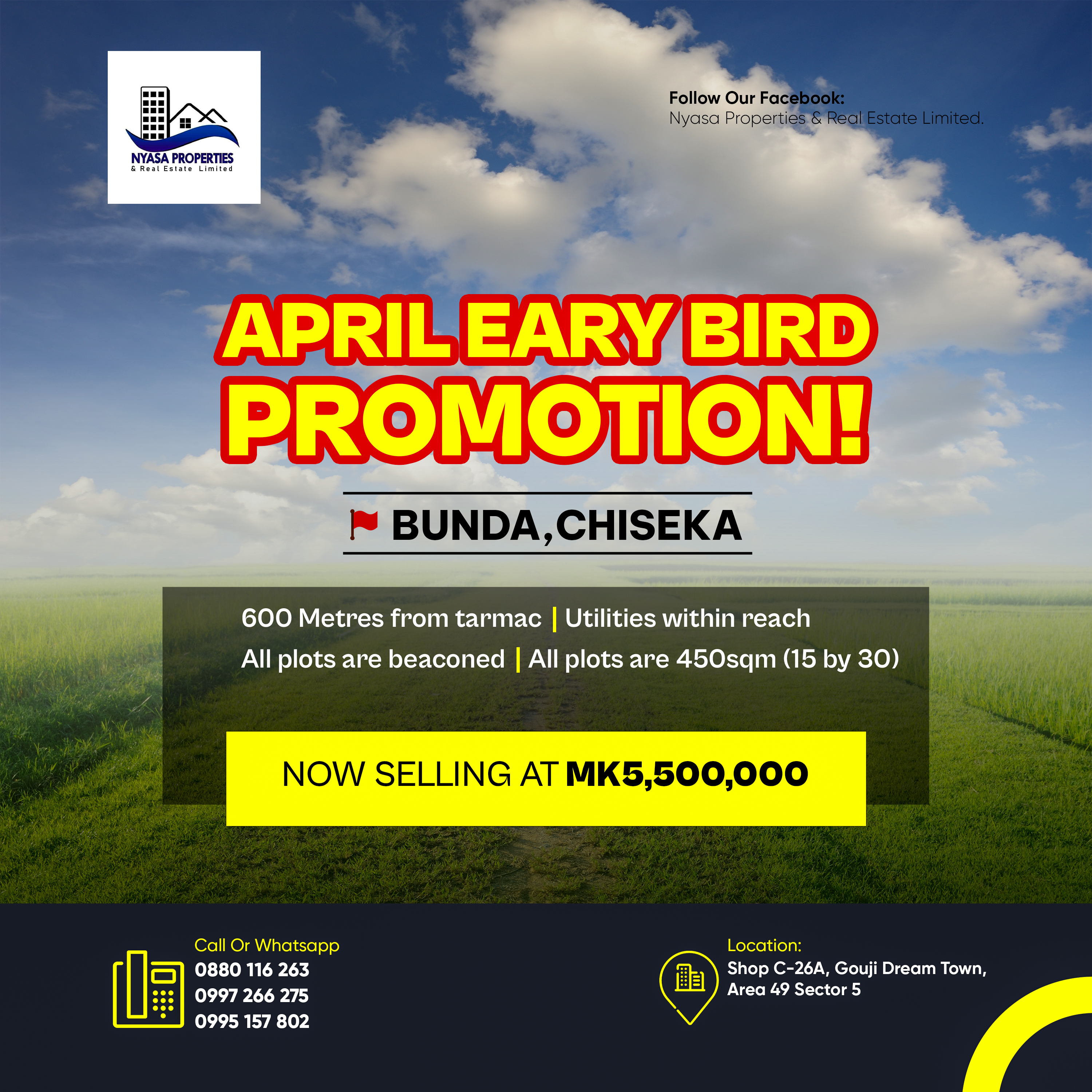 PLOTS IN CHISEKA,BUNDA (15 BY 30)